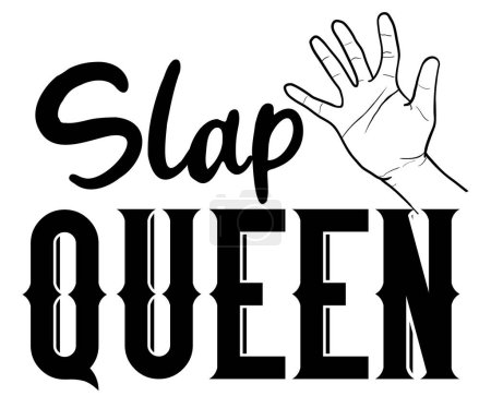 Illustration for Slap Queen For Funny Women, Volleyball Player Female Team, Girl Designs - Royalty Free Image