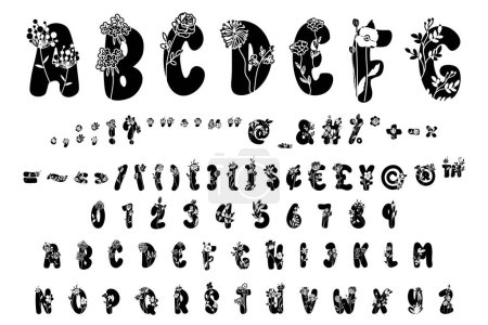 A Blossoming Alphabet, adorned with various flowers.