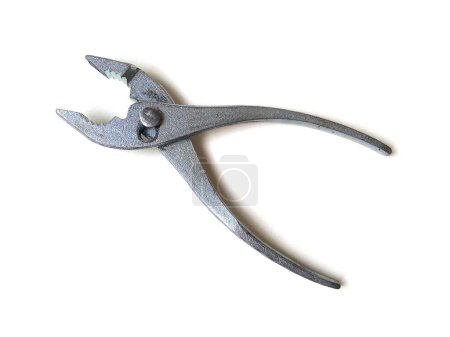 Photo for Adjustable pliers isolated on white background. Close up of hand tool. - Royalty Free Image