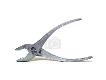 Photo for Adjustable pliers isolated on white background. Close up of  handyman tool. - Royalty Free Image