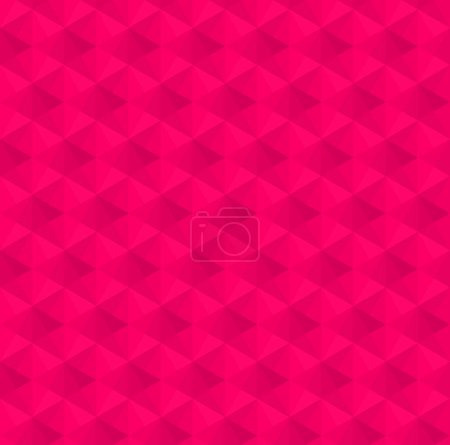 Abstract geometric shape seamless pattern background vector. Pink 3d diamonds, rhombus, hexagons repeating pattern.