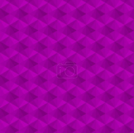 Abstract geometric shape seamless pattern background vector. Purple 3d diamonds, rhombus, hexagons repeating pattern.