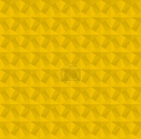 Forma geométrica abstracta sin costura patrón vector de fondo. Cabeza de flecha amarilla, diamante, triángulos patrón de repetición.