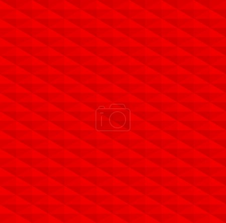 Abstract geometric shape seamless pattern background vector. Red 3d cubes, diamonds, rhombus, hexagons repeating pattern.