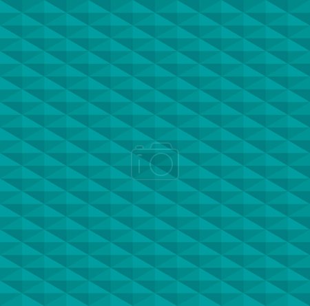 Abstract geometric shape seamless pattern background vector. Teal green 3d cubes, diamonds, rhombus, hexagons repeating pattern.