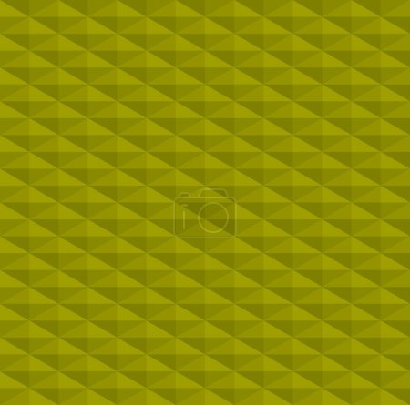 Abstract geometric shape seamless pattern background vector. Olive green 3d cubes, diamonds, rhombus, hexagons repeating pattern.