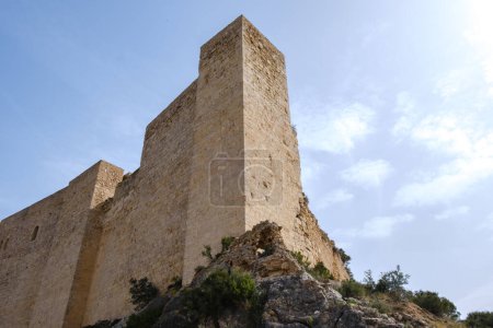 Facade of the renovated Miravet castle, in Tarragona