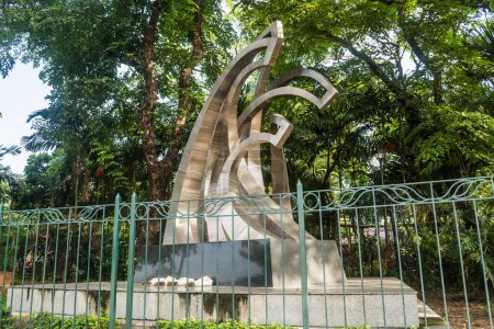Photo for Rizal Park, Manila, Philippines July 2, 2014: An art installation at the Rizal Park along Taft Ave., Manila, Philippines - Royalty Free Image
