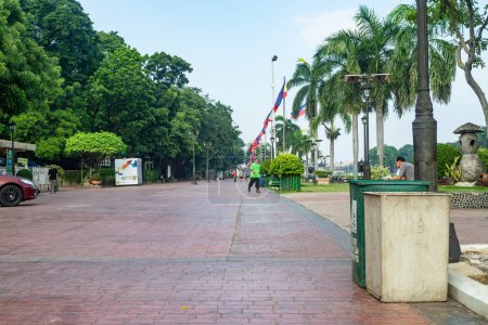 Photo for Rizal Park, Manila, Philippines July 2, 2014: A pathway at the Rizal Park along Taft Ave., Manila, Philippines - Royalty Free Image