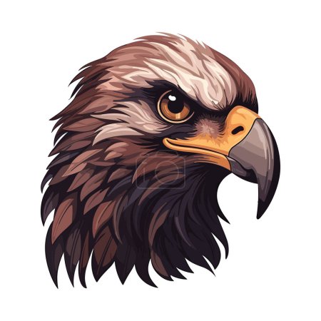 La mascota cabeza de águila. Diseño del logotipo. Ilustración para imprimir en camisetas.
