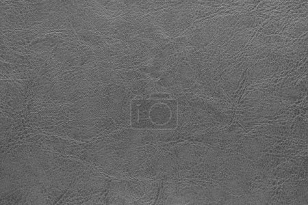 Photo for Genuine gray leather texture, natural animal skin, luxury vintage cowhide background. Eco friendly leatherette, faux leather. Wallpapere, backdrop, copy space - Royalty Free Image