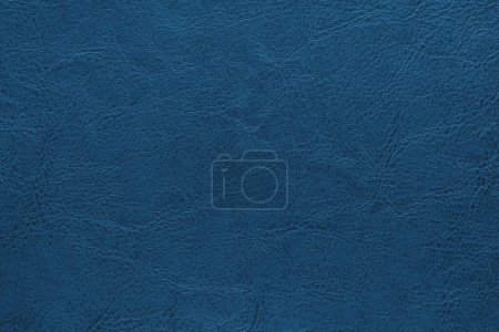 Photo for Genuine blue leather texture, natural animal skin, luxury vintage cowhide background. Eco friendly leatherette, faux leather. Wallpapere, backdrop, copy space - Royalty Free Image