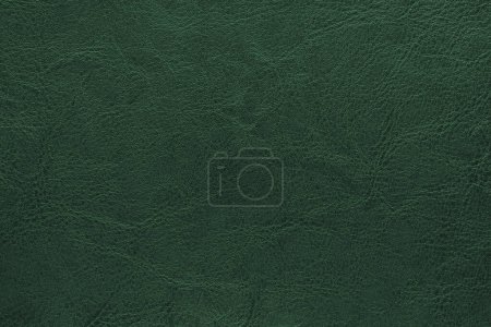 Photo for Genuine green leather texture, natural animal skin, luxury vintage cowhide background. Eco friendly leatherette, faux leather. Wallpapere, backdrop, copy space - Royalty Free Image
