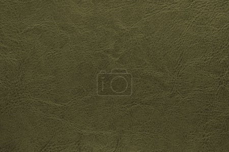 Photo for Genuine khaki leather texture, natural animal skin, luxury vintage cowhide background. Eco friendly leatherette, faux leather. Wallpapere, backdrop, copy space - Royalty Free Image