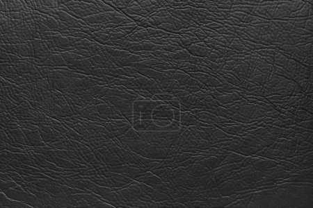 Photo for Genuine black leather texture, natural animal skin, luxury vintage cowhide background. Eco friendly leatherette, faux leather rough structure. Wallpapere, backdrop, copy space - Royalty Free Image