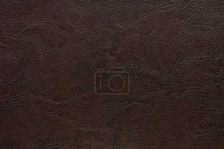 Photo for Genuine brown leather texture, natural animal skin, luxury vintage cowhide background. Eco friendly leatherette, faux leather. Wallpapere, backdrop, copy space - Royalty Free Image