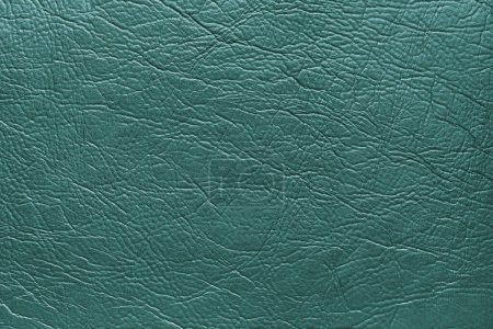 Photo for Genuine turquoise leather texture, natural animal skin, luxury vintage cowhide background. Eco friendly leatherette, faux leather rough structure. Wallpapere, backdrop, copy space - Royalty Free Image