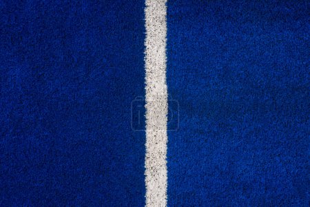 Blue paddle tennis court. Blue court with white lines. Horizontal sport poster, greeting cards, headers, websit