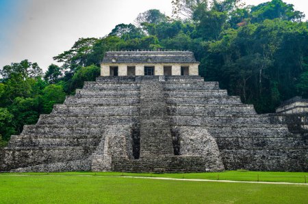 Photo for Ancient Maya Ruins in the archeological site of Palenque in Chiapas, one of the most important site of Mexico - Royalty Free Image