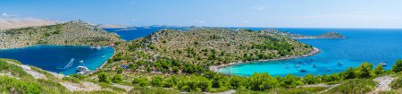 L'archipel des Kornati situé dans la partie nord de la Dalmatie, au sud de Zadar et à l'ouest de Sibenik.