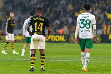 Photo for SOLNA, SWEDEN - APR 16 2023: AIK vs Hammarby IF at Friends Arena in Solna. Final result 2-0 - Royalty Free Image