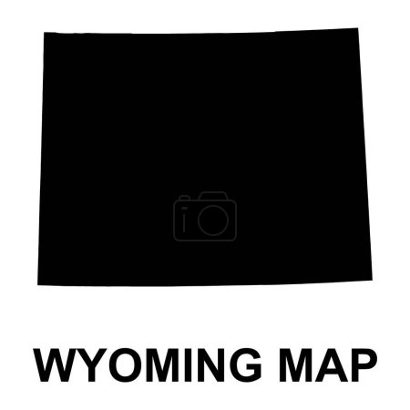 Ilustración de Wyoming map shape, united states of america. Flat concept icon symbol vector illustration . - Imagen libre de derechos