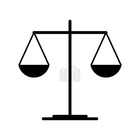 Illustration for Scale equal icon, lawyer crime web sign, protection balance isolated vector illustration . - Royalty Free Image