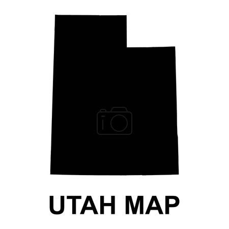 Ilustración de Utah map shape, united states of america. Flat concept icon symbol vector illustration . - Imagen libre de derechos