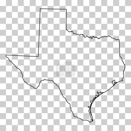 Téléchargez les illustrations : Texas map shape, États-Unis d'Amérique. Concept plat icône symbole vectoriel illustration . - en licence libre de droit