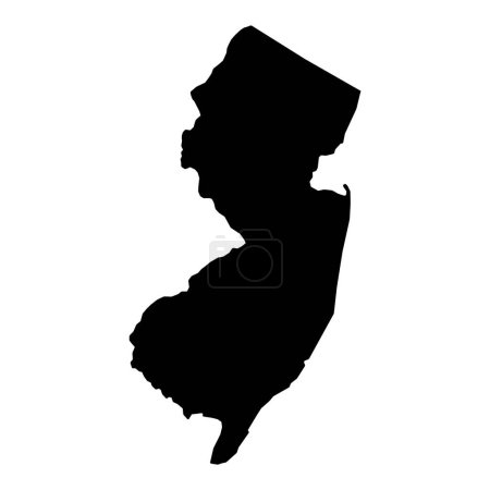 Ilustración de New Jersey map, united states of america. Flat concept icon symbol vector illustration . - Imagen libre de derechos