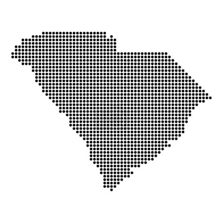 South carolina map shape, united states of america. Flat concept icon symbol vector illustration .