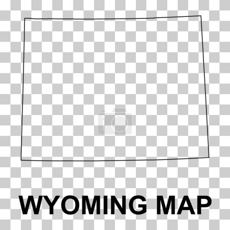 Ilustración de Wyoming map shape, united states of america. Flat concept icon symbol vector illustration . - Imagen libre de derechos