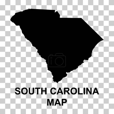 Illustration for South carolina map shape, united states of america. Flat concept icon symbol vector illustration . - Royalty Free Image