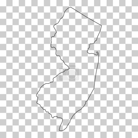 Ilustración de New Jersey map, united states of america. Flat concept icon symbol vector illustration . - Imagen libre de derechos