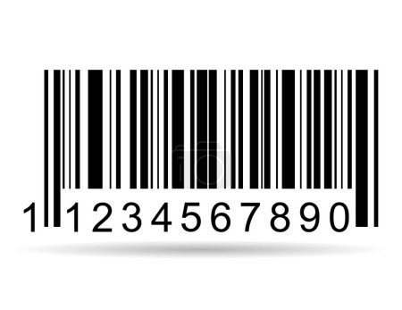 Barcode-Vektor Schatten-Symbol. Strichcode für Web-Flat-Design. Vereinzelte Illustration .