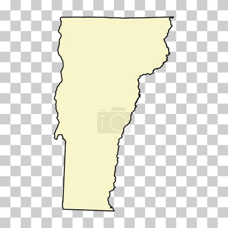 Ilustración de Vermont forma de mapa, estados unidos de América. Icono concepto plano símbolo vector ilustración . - Imagen libre de derechos