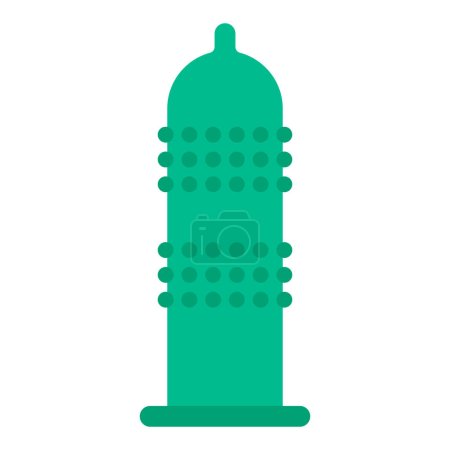 Icône de préservatif, symbole de caoutchouc de protection de la santé, illustration vectorielle de conception de signe de Web de prévention .