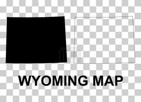 Ilustración de Conjunto de Wyoming forma de mapa, estados unidos de América. Icono concepto plano símbolo vector ilustración . - Imagen libre de derechos