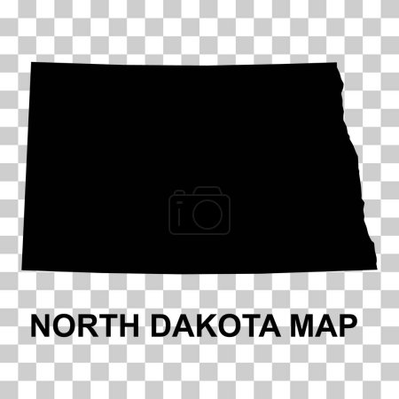 Téléchargez les illustrations : North Dakota map shape, united states of america. Flat concept icon symbol vector illustration . - en licence libre de droit