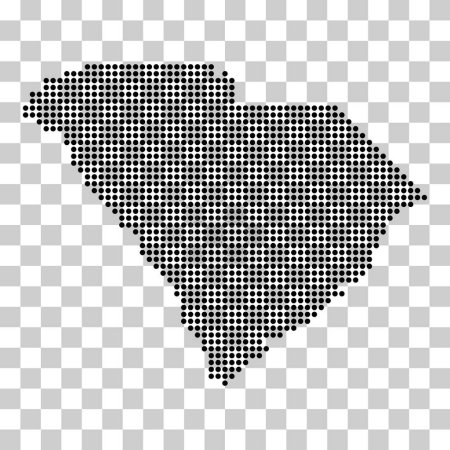 Illustration for South carolina map shape, united states of america. Flat concept icon symbol vector illustration . - Royalty Free Image