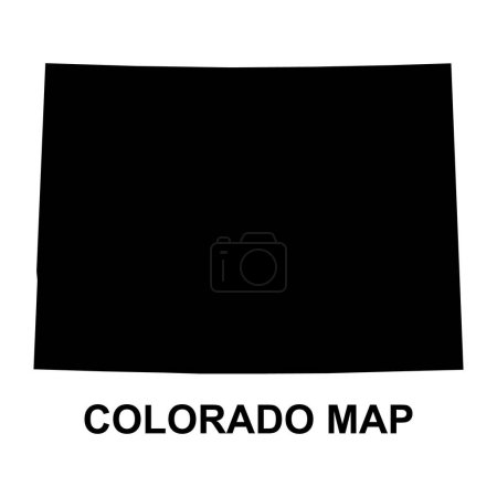 Téléchargez les illustrations : Colorado map shape, États-Unis d'Amérique. Concept plat icône symbole vectoriel illustration . - en licence libre de droit