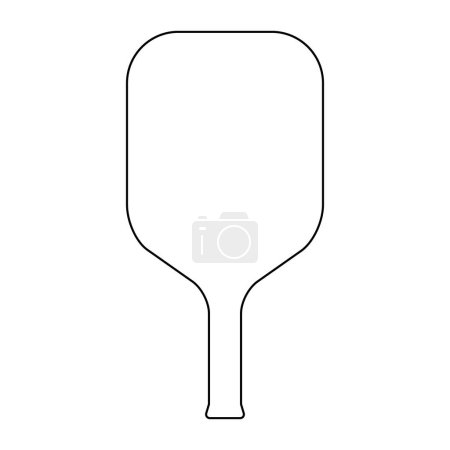 Illustration for Pickleball racket sport, indoor paddle icon, web flat symbol vector illustration . - Royalty Free Image
