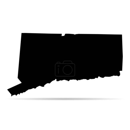 Ilustración de Connecticut forma de mapa, estados unidos de América. Icono concepto plano símbolo vector ilustración . - Imagen libre de derechos