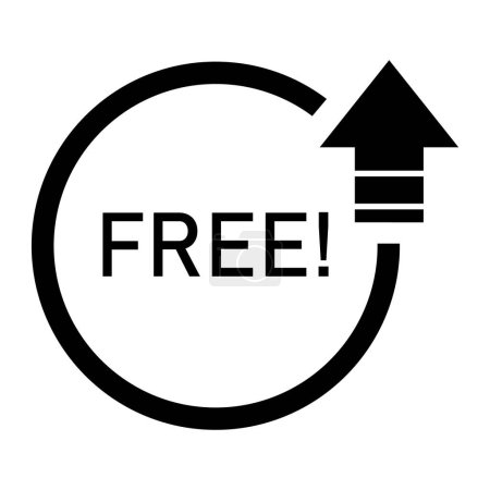 Signo de botón web gratis, icono de etiqueta de diseño de promoción, ilustración de vector de negocio gratis .