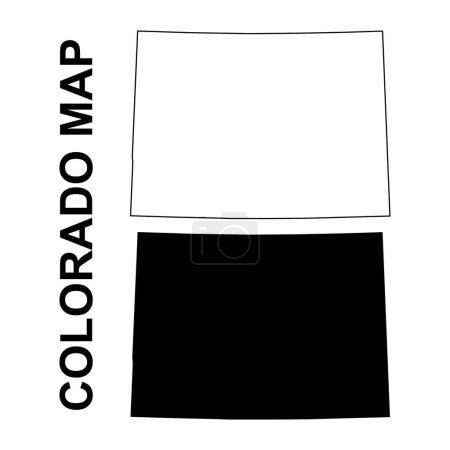 Carte du Colorado, États-Unis d'Amérique. Concept plat icône symbole vectoriel illustration .