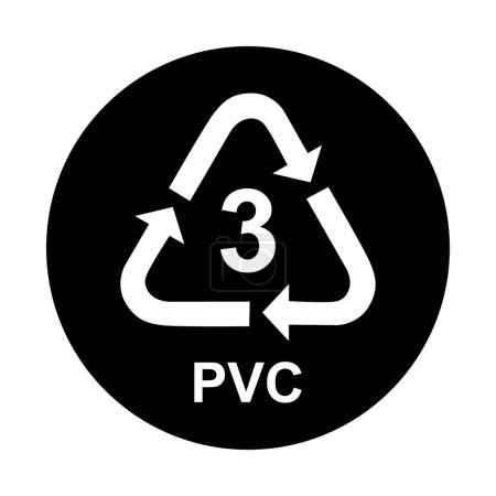 Ilustración de Símbolo plástico, signo de reciclaje ecológico aislado sobre fondo blanco. Paquete icono de residuos . - Imagen libre de derechos
