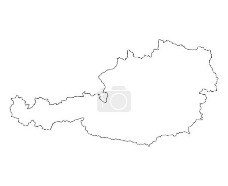 Ilustración de Austria mapa símbolo forma, viaje web plano concepto icono símbolo vector ilustración . - Imagen libre de derechos