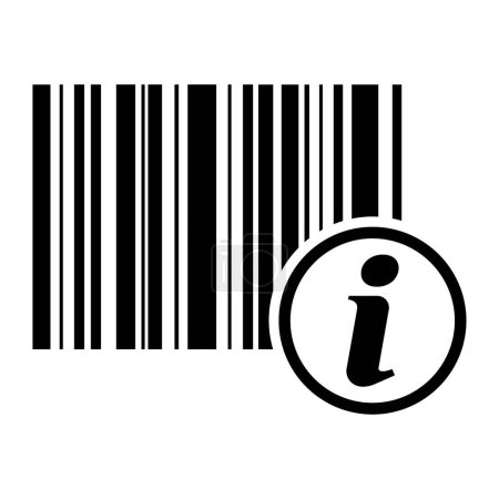 Barcode vector icon. Bar code for web flat design. Isolated illustration .
