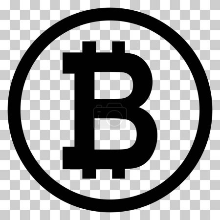 Bitcoin Web Coin, elektronisches Krypto-Design-Symbol im Internet, digitale Zahlvektorillustration .