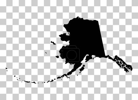 Illustration for Alaska map shape, united states of america. Flat concept icon symbol vector illustration . - Royalty Free Image